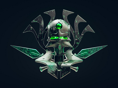 Necron King 3d 40k blender blender3d character character design diorama game illustration isometric isometric illustration necron videogame warhammer