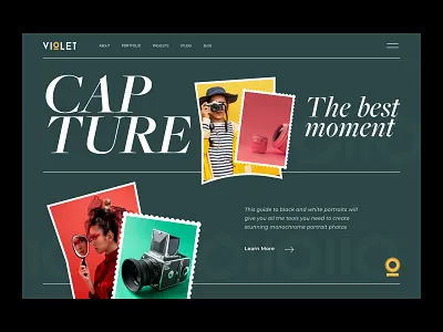 Violet - Photography Website Design clean website design concept design landing page minimal personal website photographer photography photography web photoshot pixency portfolio studio typography ui ui design ux ux design website website design