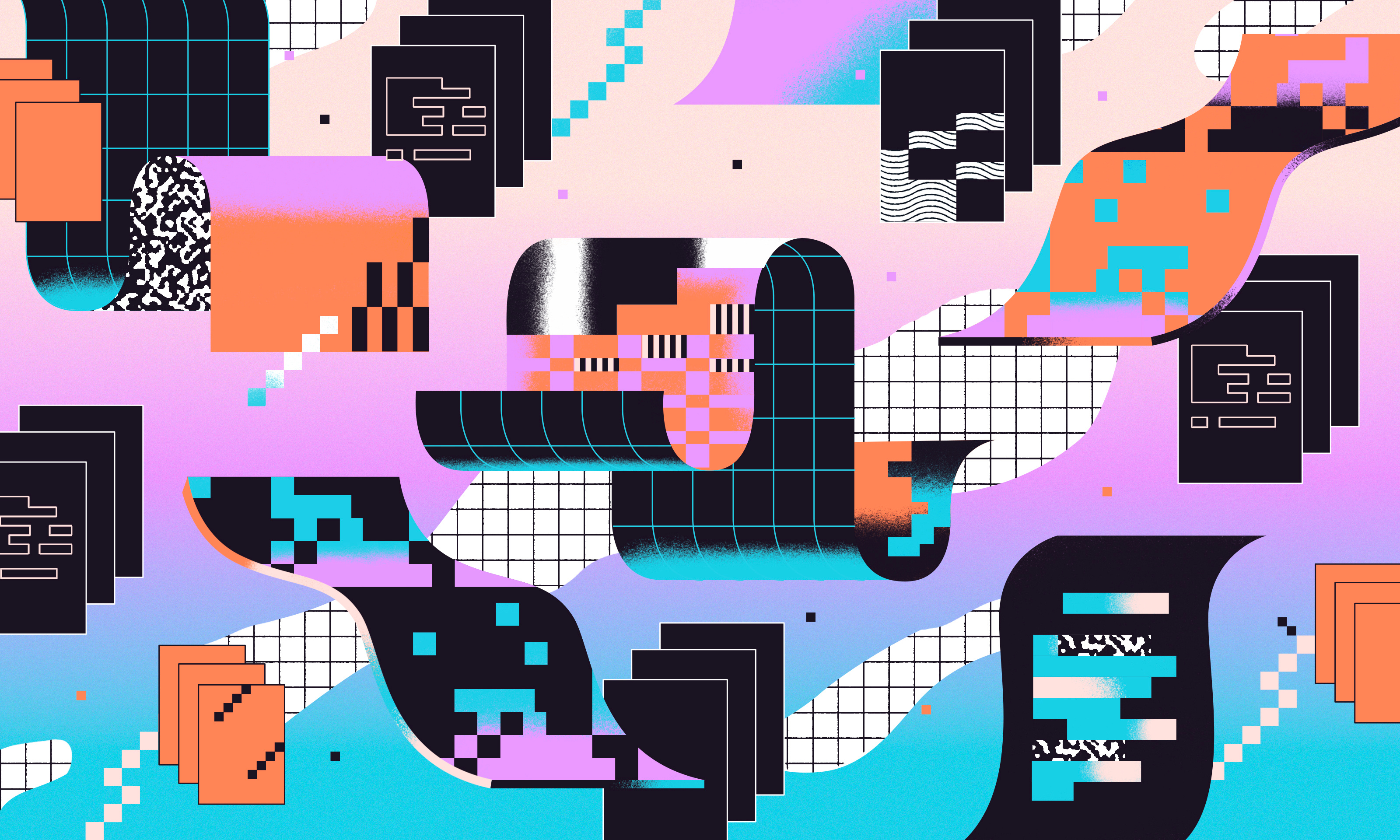 The impact of culture on code abstract code coding culture data developer digital documentation editorial illustration paper pattern