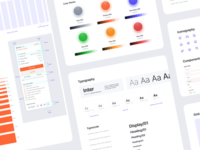 E-Tutor - Design System Based on Online Course Website branding color design design system designerzafor e tutor figma font grid iconography product design spacing style guide templatecookie typography ui ui design visual design