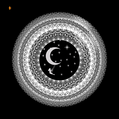Moon Mandala art artist design graphic design illustration illustrator mandala mandala art mandala design photoshop vector