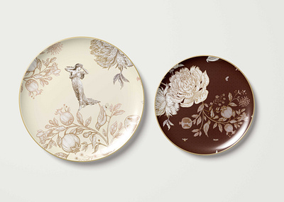 Botanical peonies ceramica design furniture graphic design illustration pattern textile wallpaper