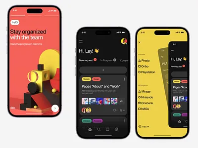 Task Management App Concept 3d check list concept design illustration interaction interface management mobile app onboarding planner productivity task team team manager to do todolist ui ux workload