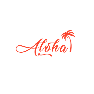 Hand Lettering Logo | Aloha branding design graphic design logo