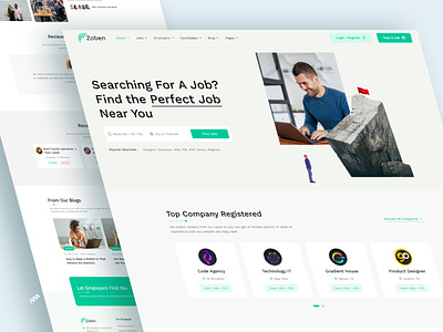 Zoben - Job Board & Career Portal Template corporate creative design envytheme hibootstrap job seekers landing page webdesign website