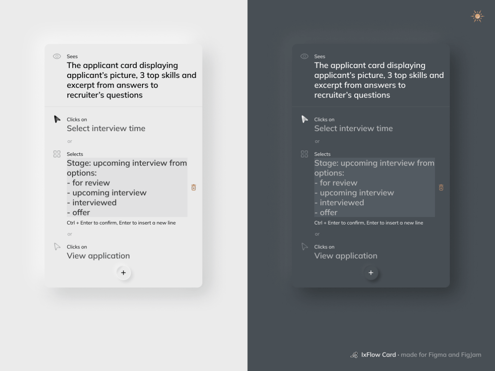 IxFlow Card for Figma and FigJam content creation customer journey figma flow flows information architecture interaction design ui ui flow ux ux writing widget