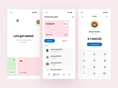 ⚡️ Mobile UI - Fintech concept app banking banking app finance financial fintech light mobile ui ux