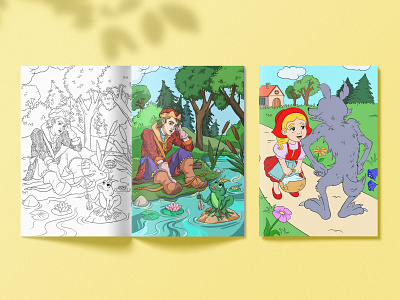 Illustrations for children's coloring book book children design illustration illustrator