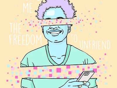 Microstories_Unfriend comic content contentmarketing illustration illustration art illustration design socialmedia storytelling visual visualcontent visualdesign