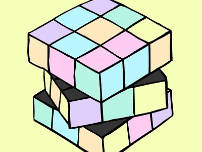 Microstories_Rubiks 2danimation content contentmarketing gif gifanimation illustration illustration art illustration design storytelling visual visualcontent visualdesign