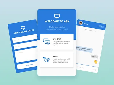 Live Chat Website Widget - UI/UX Project animation chat design figma live messengar ui ux web website widget