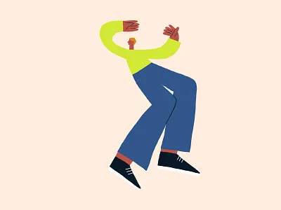 Hey dude animation character concept cute dance graphic design illustration illustrator man modern motion graphics people tati illustrations ui vector