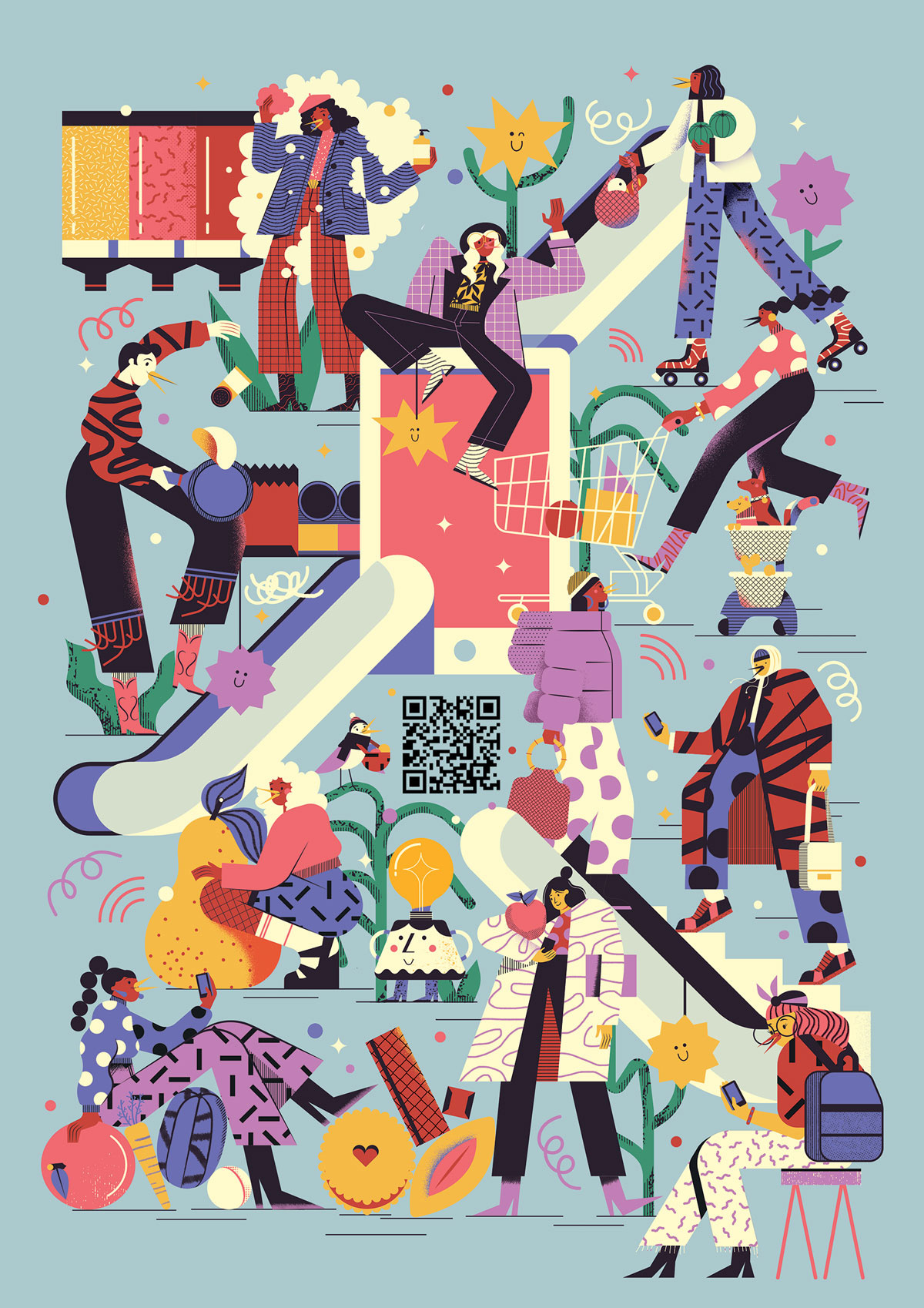 Everyday Life character digital fashion folioart illustration maite franchi pattern