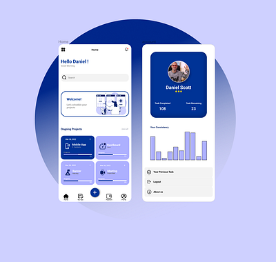 Schedule Manager app figma graphic design ui