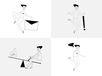 Arteo - Free Black & White Illustrations #2 branding design graphic design illustration ui