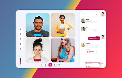 Work from home video call concept design graphic design ui user experience video call app work from home
