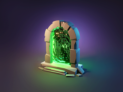 Stylized portal 3d artwork blender cgart eevee game art game design illustration portal prop stone stylized