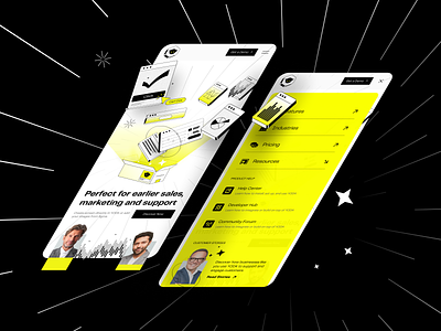 YODA - SaaS Landing Page Responsive component design system hamburger menu illustration landing page menu mobile mobile menu navbar navigation product design responsive saas trend ui ui kit ux web app web site yoda