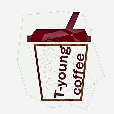 T-young logo brending branding cafe coffe coffee shop design drawing illustration logo simple vector