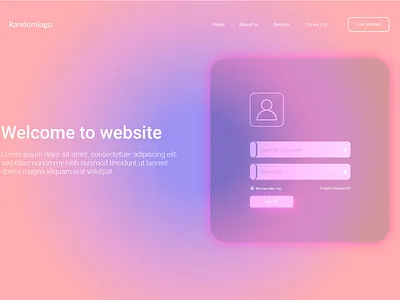 Website Login page design template branding graphic design login page logo motion graphics ui user login page website design