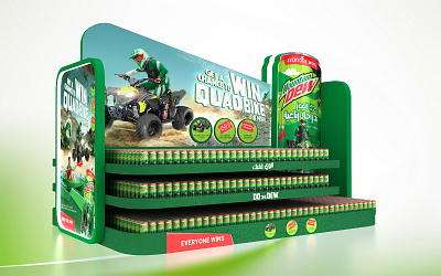 Mountain Dew display 3d 3dsmax advertising branding display moderntrade mountaindew posm productdesign retaildesign