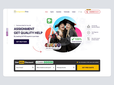 Assignment's Landing Page assignment design education home page home page design home page ui landing landing page learning proz ui uiux user experiene user interface ux web web design website website ui website ux