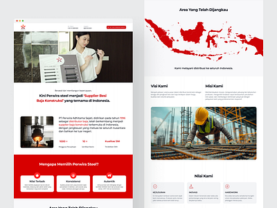 Perwira Steel - About Us Page aboutus aboutusweb b2bwebsite companyprofile constructionwebsite corporatewebsite industrialdesign landingpagedesign minimalistui modernwebdesign steelcompany steelsupplier uiuxdesign webdesign
