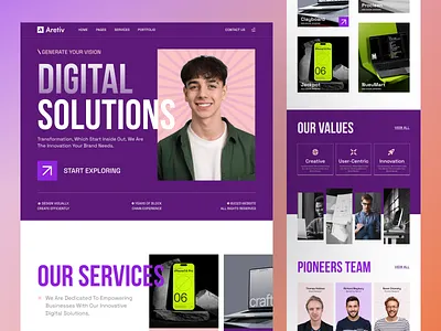 Digital Agency Website Homepage UI/UX Design agency agency homepage agency portfolio agency website branding agency company website creative agency digital agency homepage landing page marketing agency personal portfolio personal website portfolio website web design website design website design trend 2025