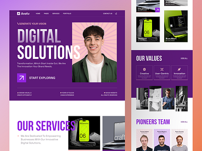 Digital Agency Website Homepage UI/UX Design agency agency homepage agency portfolio agency website branding agency company website creative agency digital agency homepage landing page marketing agency personal portfolio personal website portfolio website web design website design website design trend 2025