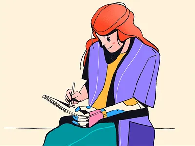 Unlimited Life: Prosthetic Hand art artist design design studio digital art digital illustration digital painting disabled graphic design health health care illustration illustration art illustrations illustrator line art line illustration prosthetic support woman