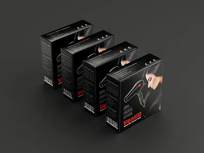 Hair Dryer Packaging Design box design box label design box packaging design electric product design hair dryer box design hair dryer design label design packaging design product box design