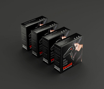 Hair Dryer Packaging Design box design box label design box packaging design electric product design hair dryer box design hair dryer design label design packaging design product box design