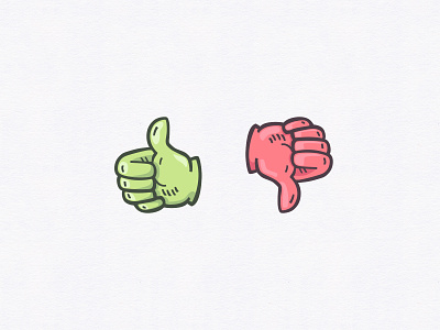 Customer Feedback customer feedback doodle hand drawn icon design icons illustration thumbs down thumbs up
