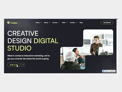 Geniuz - Agency Website Template agency agency website barkahlabs company design digital agency digital agency website framer landing page modern seo template ui ux web web design webflow webflow template website website design