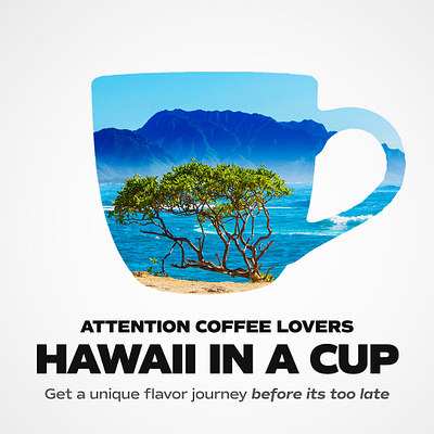 Coffee Ads - Hawaiian Coffee static ads coffee coffee ads facebook ads graphic design hawaii static ads