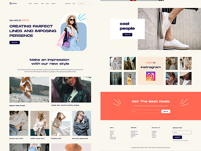 Website for a fashion brand clothing design fashion product design ui uiux ux web web design website