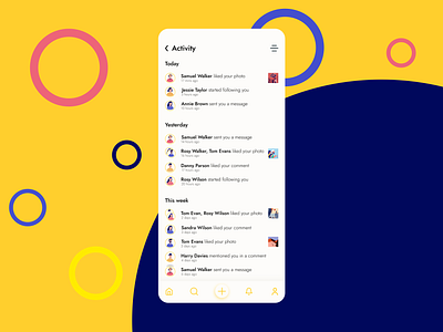 Daily UI #047 Activity Feed dailyui dailyui009 design ui uidesign uiuxdesign