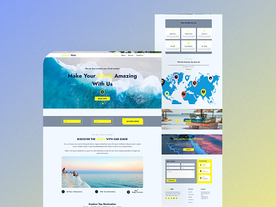Travel Agency Landing Page adventure branding design graphic design journey landing page mobile design place relax rj rony tour touriest tourism travel travel agency trip ui vacation web design