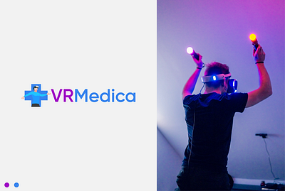 VRMedica Logo Design brand identity branding design graphic design logo virtual vr