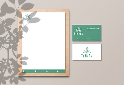 Tehyca Stationery Design brand identity branding design graphic design logo stationary