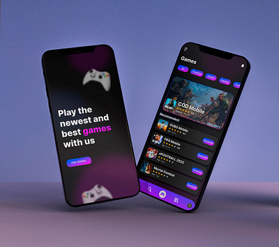 Mobile App design for Gaming App