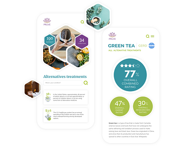ALTERNATIVE TREATMENT APP app health ui visual design