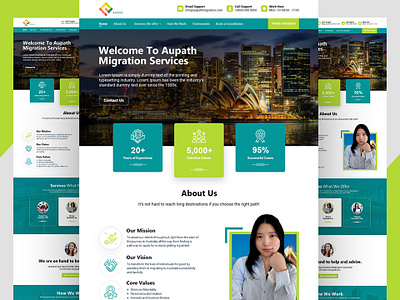 Website Design for Aupath Immigration graphic design logo ui