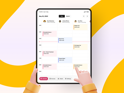 Oppopy for Business - The #1 Software for Salons appointment calendar customer discount manage promote promotion schedule settings staff tablet ui