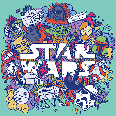May 4th be with you advertising brand branding cartoon design digital art doodle doodle art doodles graphic design illustration logo print vector
