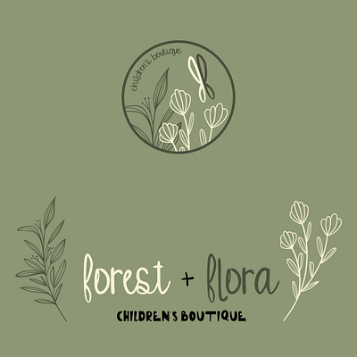 Forest + Flora boutique branding design fictionalcompany graphic design logo
