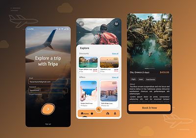 Travel Booking App Design app design ui ux