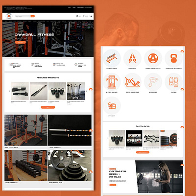 Fitness Equipment Web Design illustration ux vector web design web development