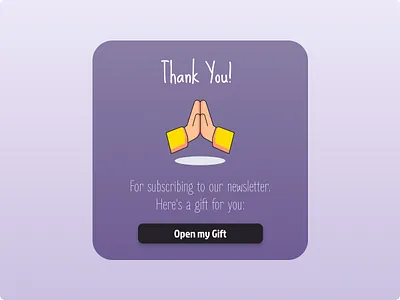 #DailyUI 077 - Thank You 100daysofui branding dailyui dailyui 077 dailyui 77 design designchallenge dribbblechallenge gift thank you thanks ui uichallenge ux