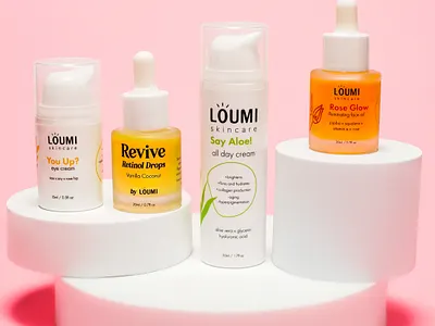 Loumi Skincare beauty cbd packaging print skincare